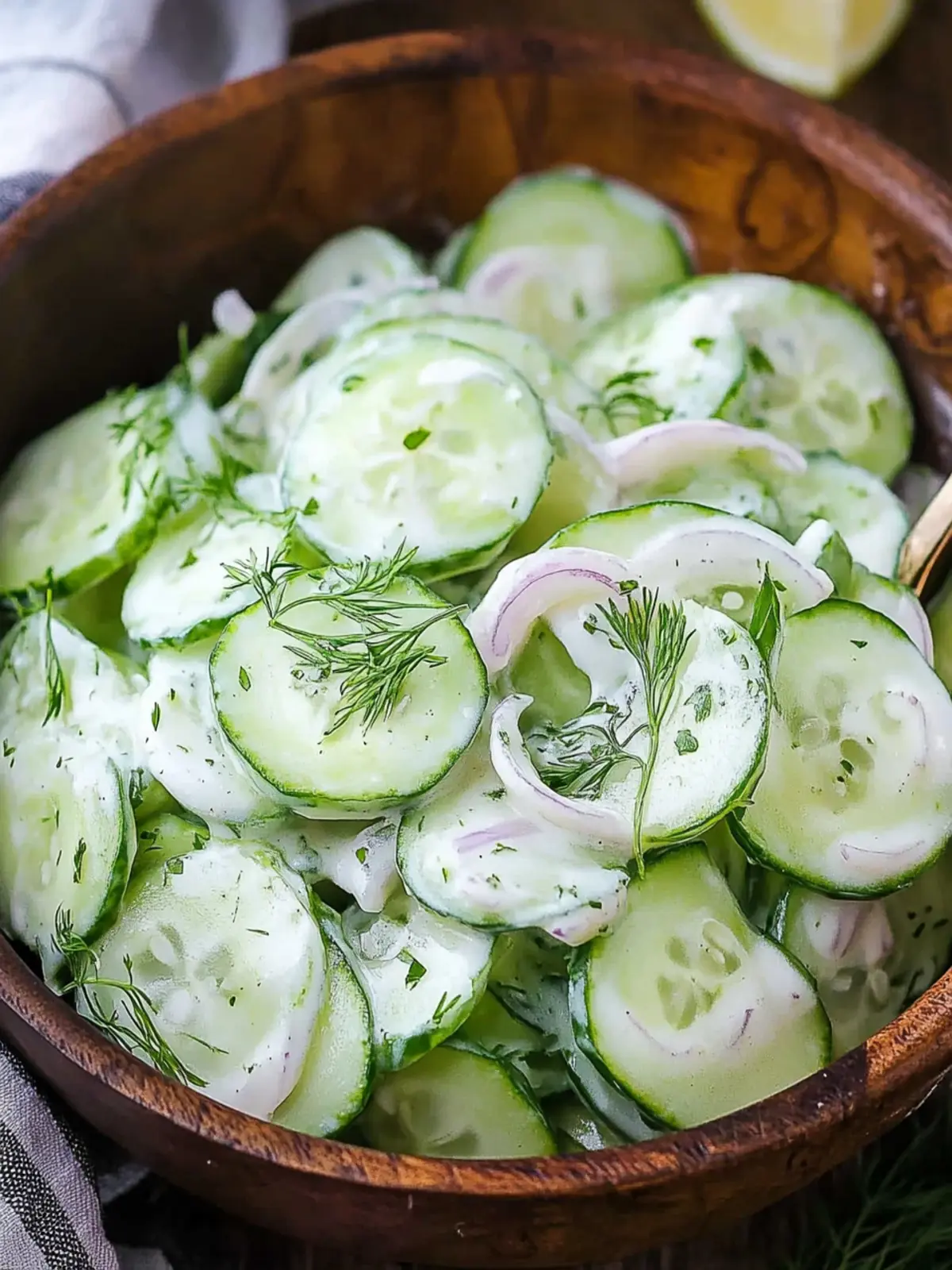 creamy cucumber salad recipe