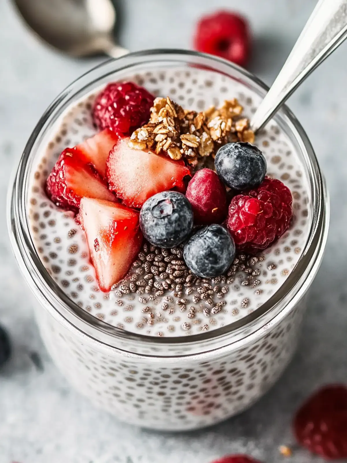 chia seed pudding with yogurt