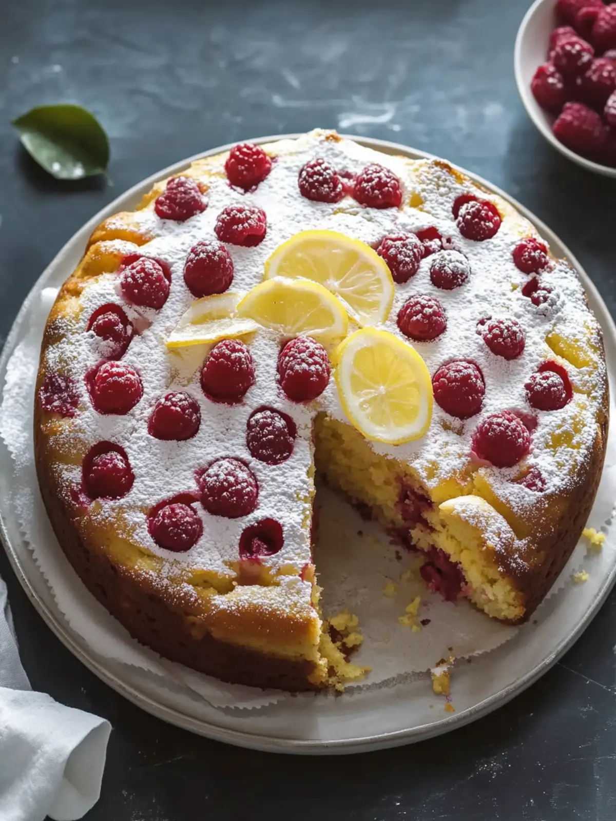 Moist Lemon Raspberry Yogurt Cake for Sweet Summer Bliss