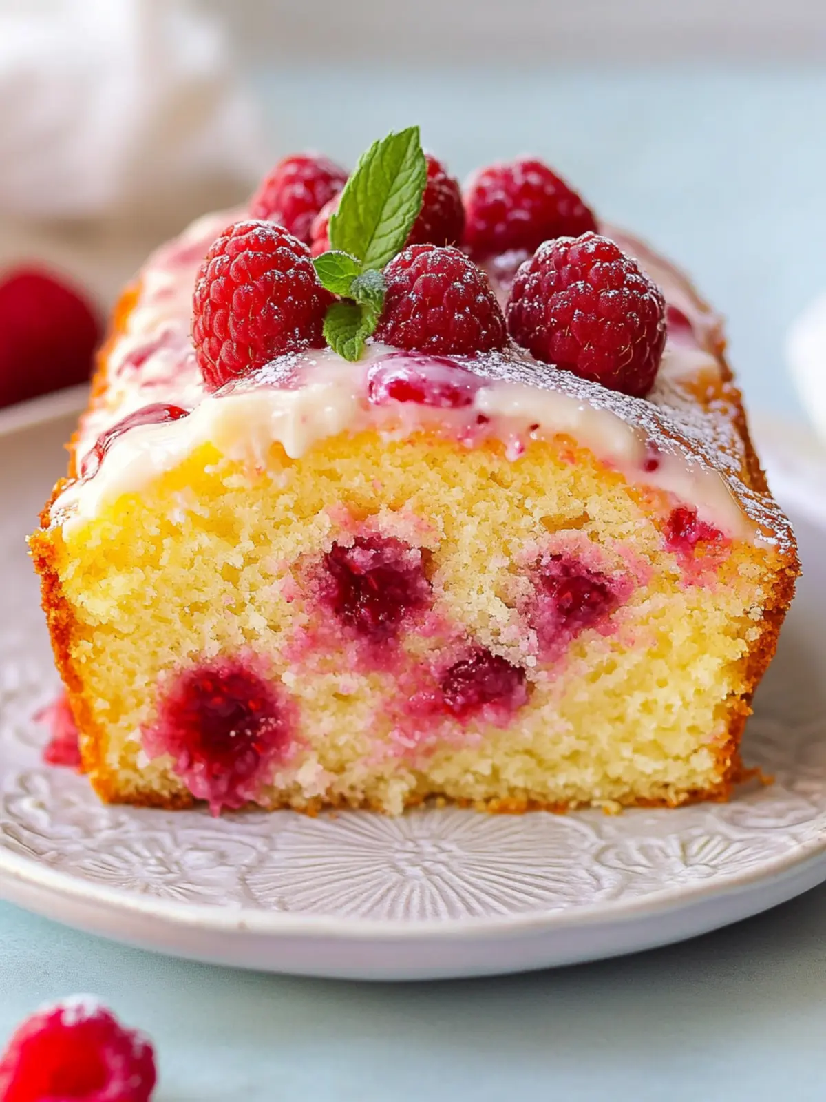 Lemon Raspberry Yogurt Cake