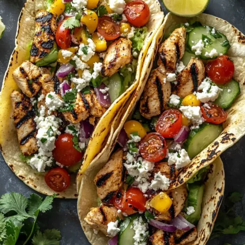 Grilled Mediterranean Chicken Tacos