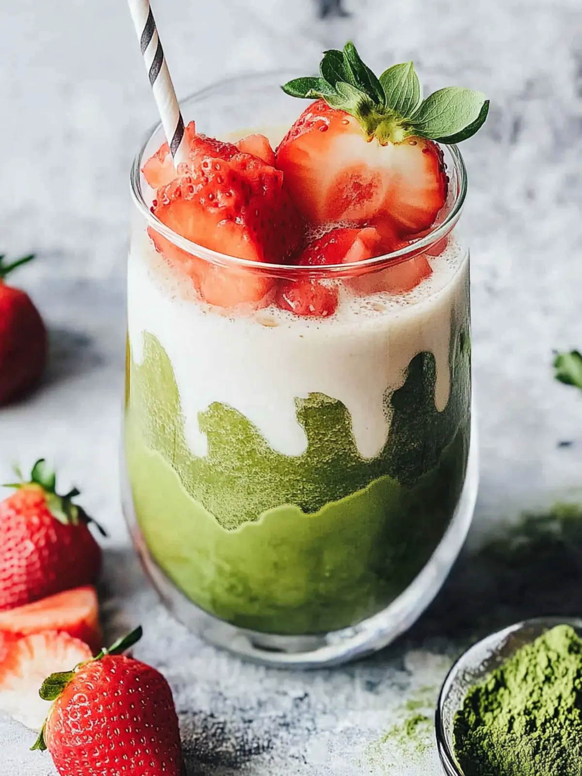Strawberry Matcha Latte