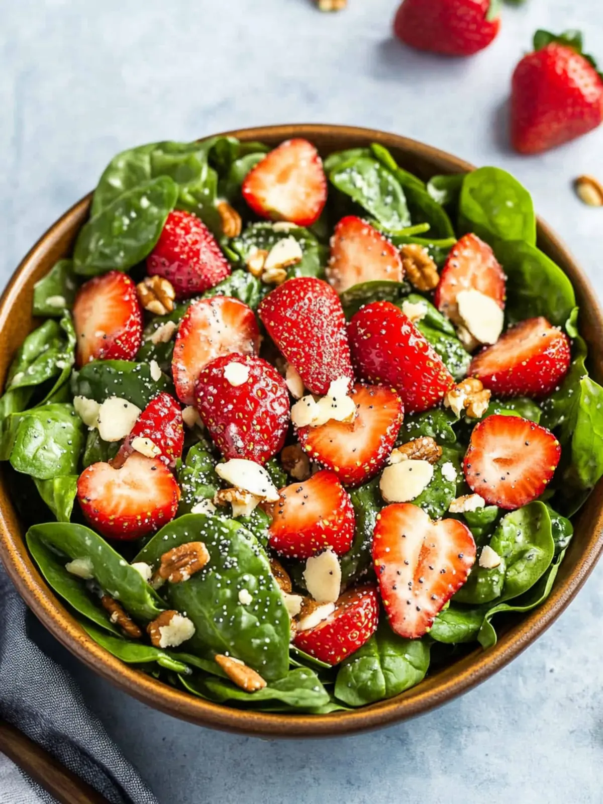 Strawberry Spinach Salad with Poppyseed Dressing