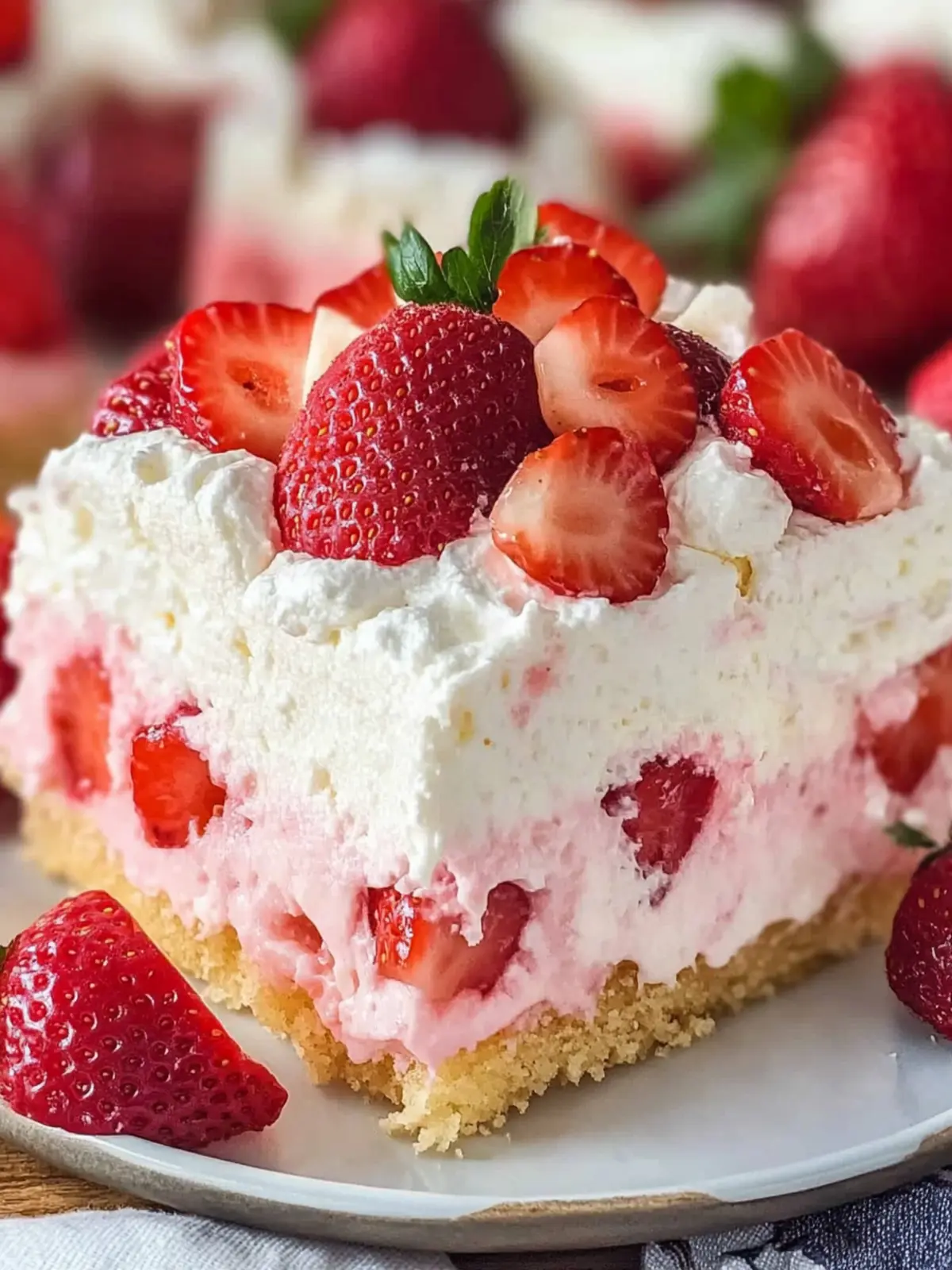 Strawberry Cheesecake Poke Cake