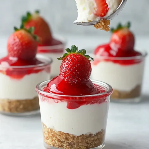 No-Bake Strawberry Cheesecake Cups