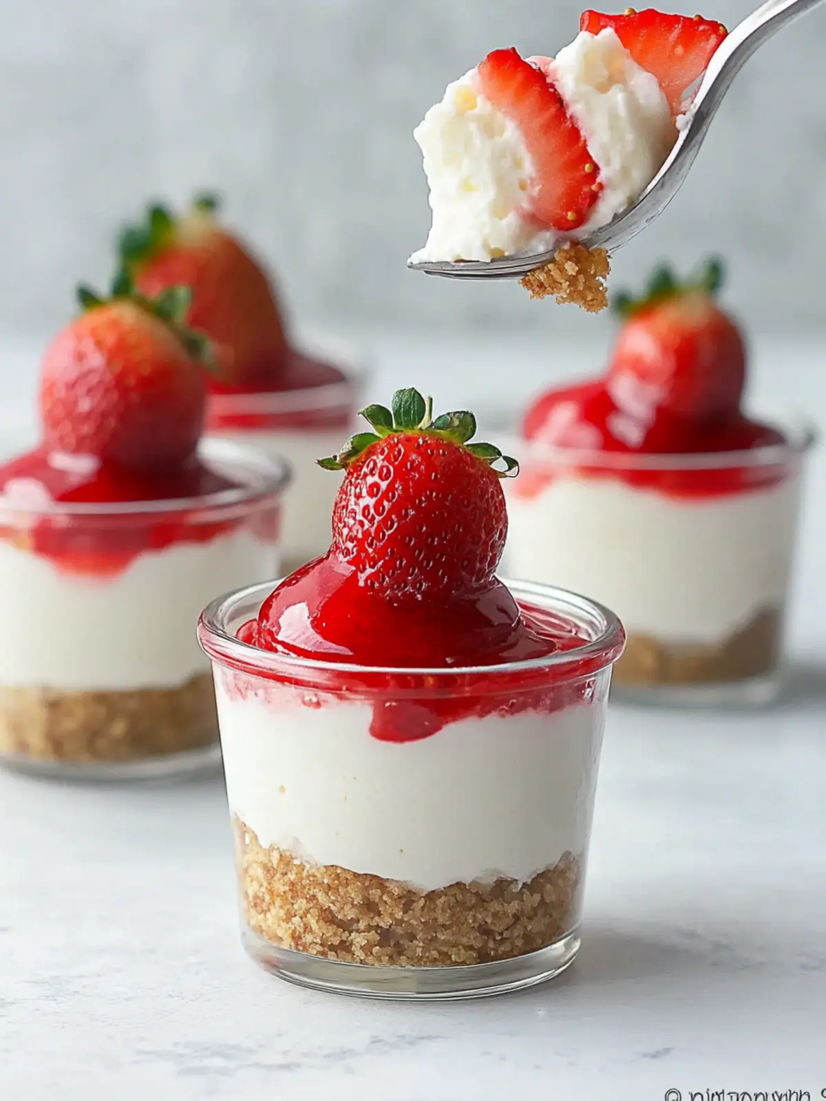 Creamy No-Bake Strawberry Cheesecake Cups You’ll Love