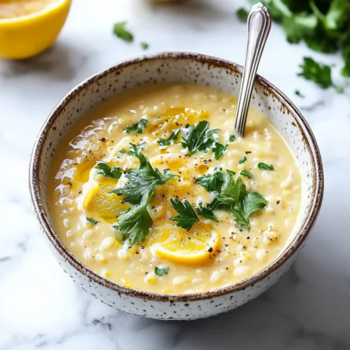 Creamy Lemon Rice Soup!