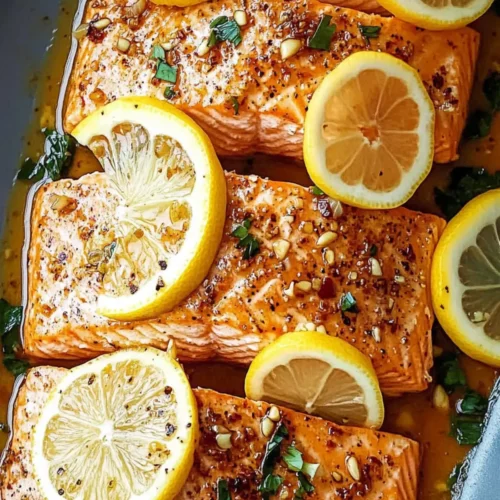 Lemon Garlic Roasted Salmon
