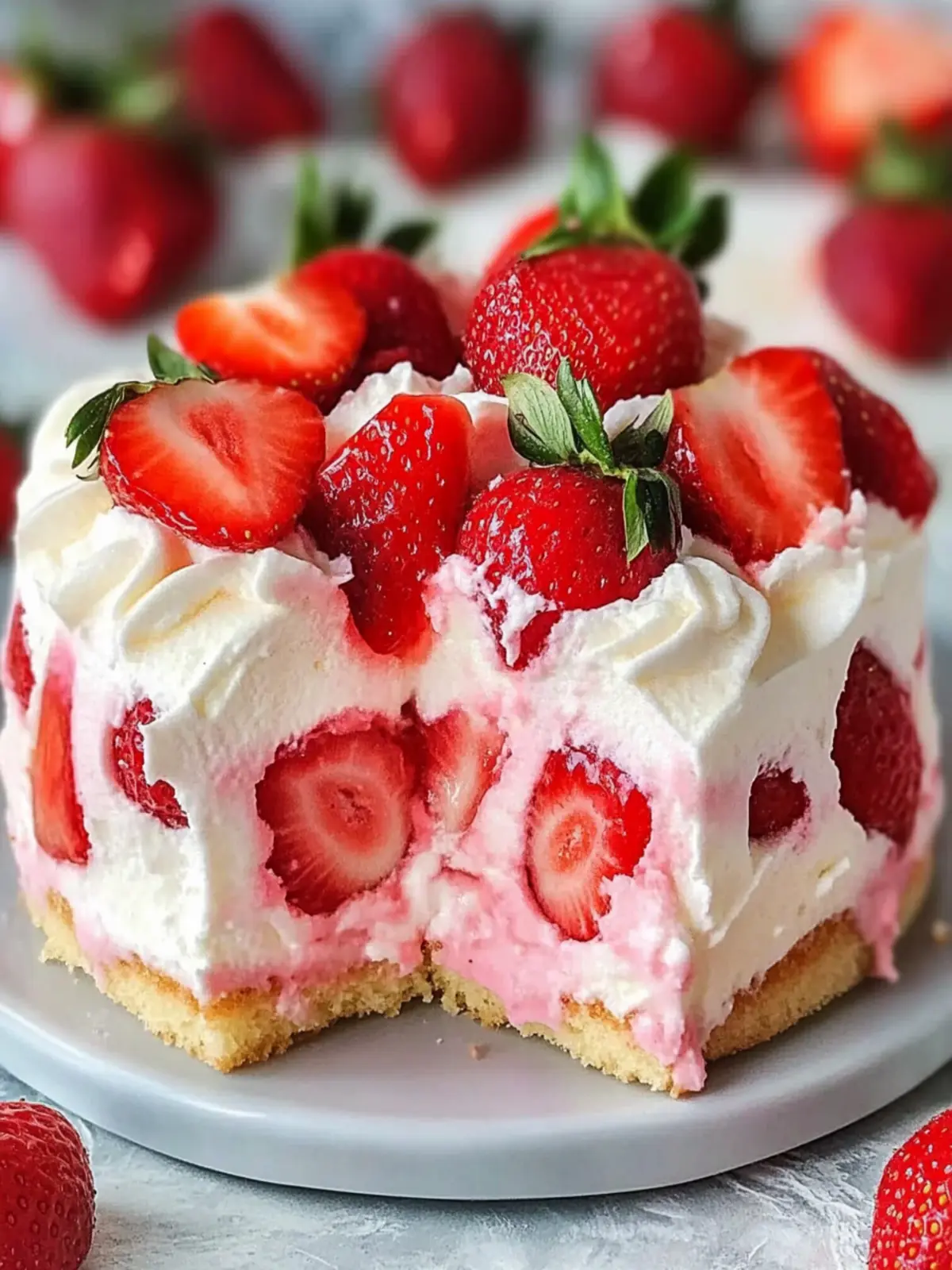 Strawberry Cheesecake Poke Cake