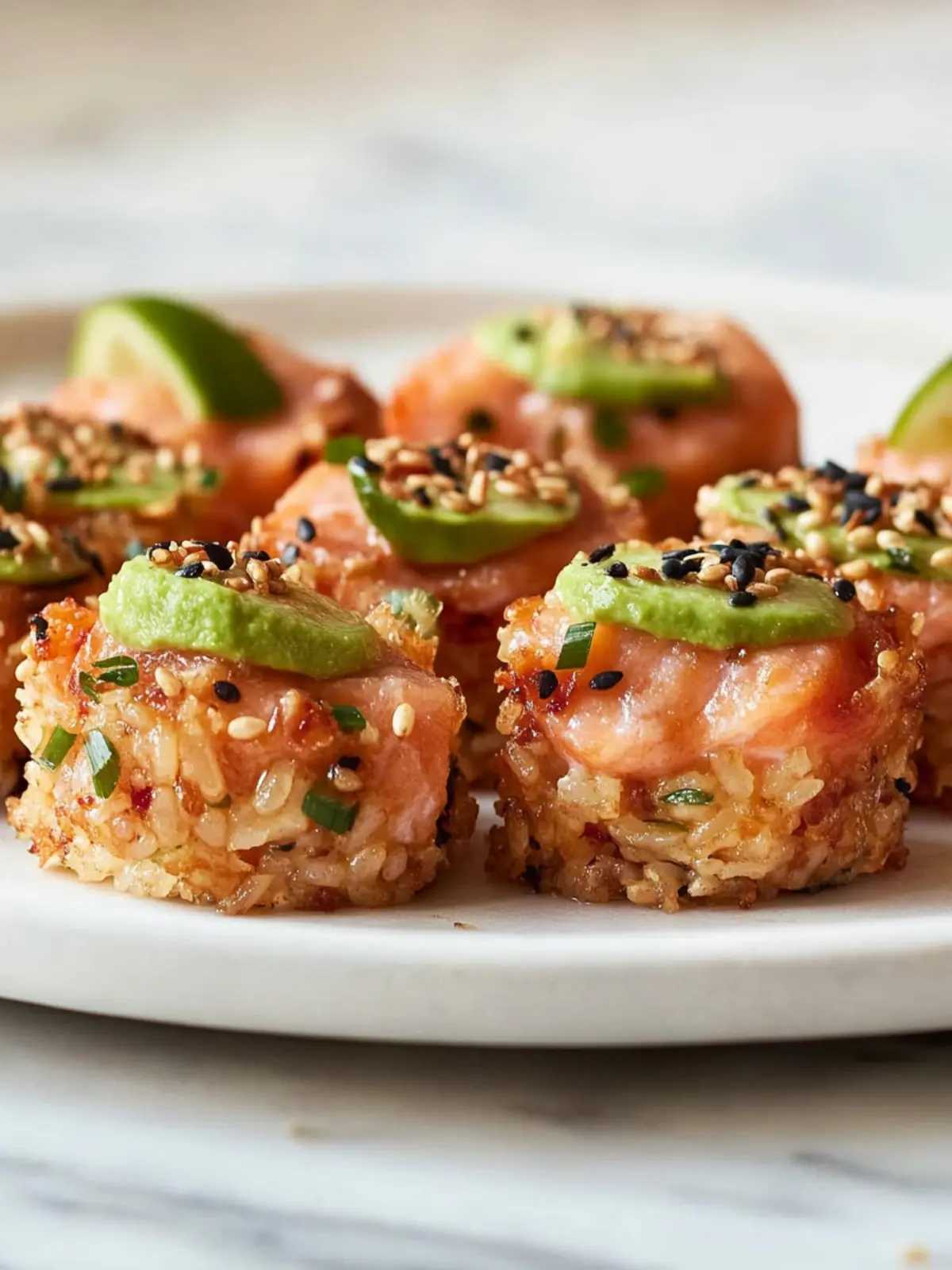 Crispy Rice Salmon Bites