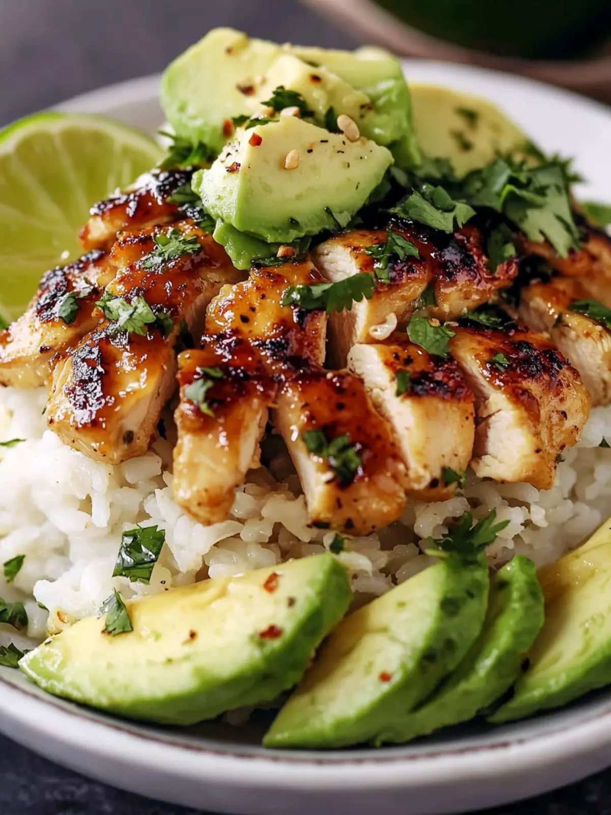 Honey Lime Chicken & Avocado Rice