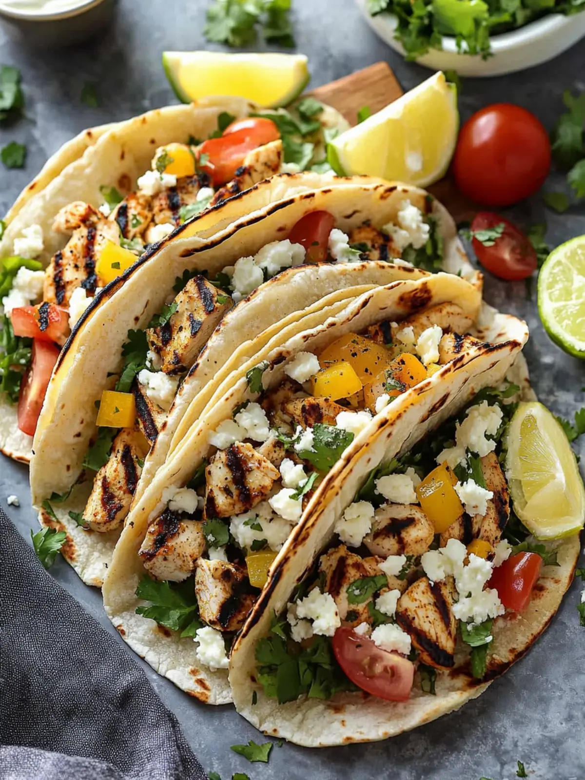 Grilled Mediterranean Chicken Tacos