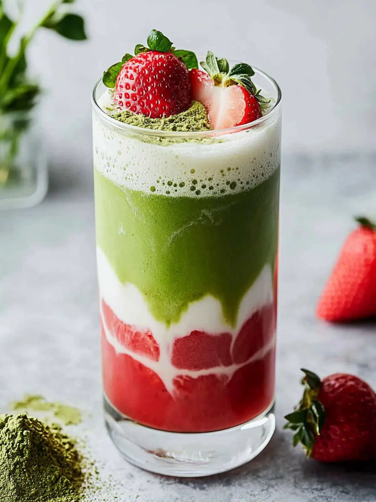 Strawberry Matcha Latte
