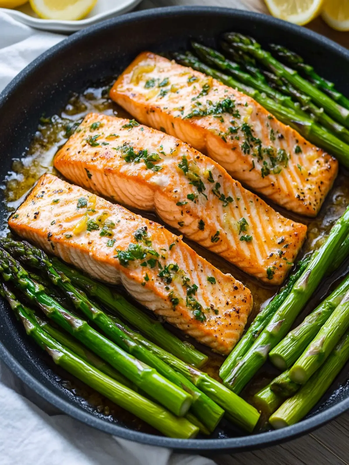 One-Pan Lemon Garlic Butter Salmon & Asparagus