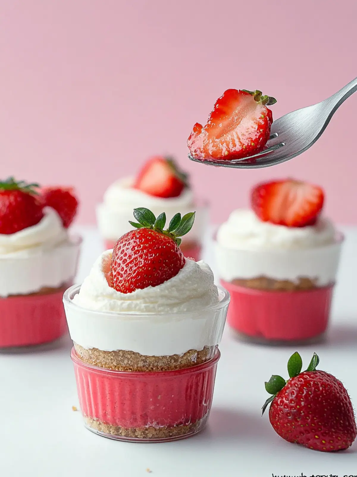 No-Bake Strawberry Cheesecake Cups