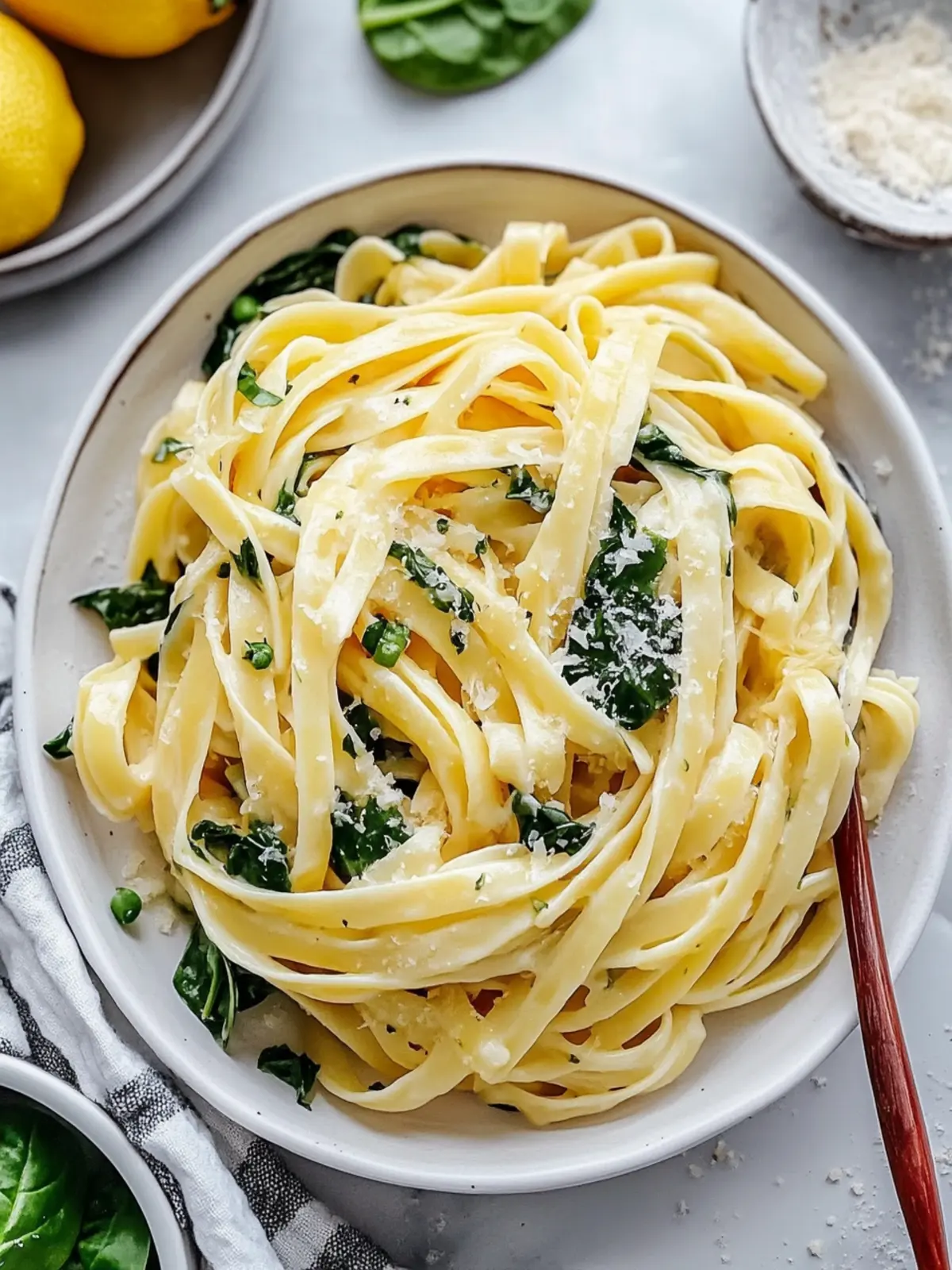 Lemon Spinach Pasta Recipe