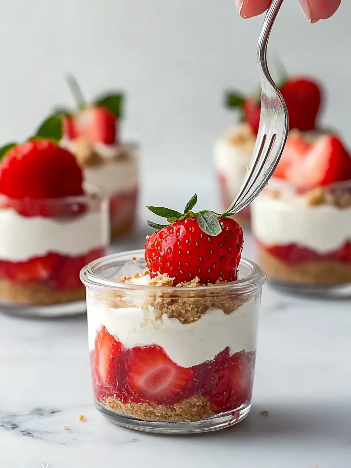 No-Bake Strawberry Cheesecake Cups
