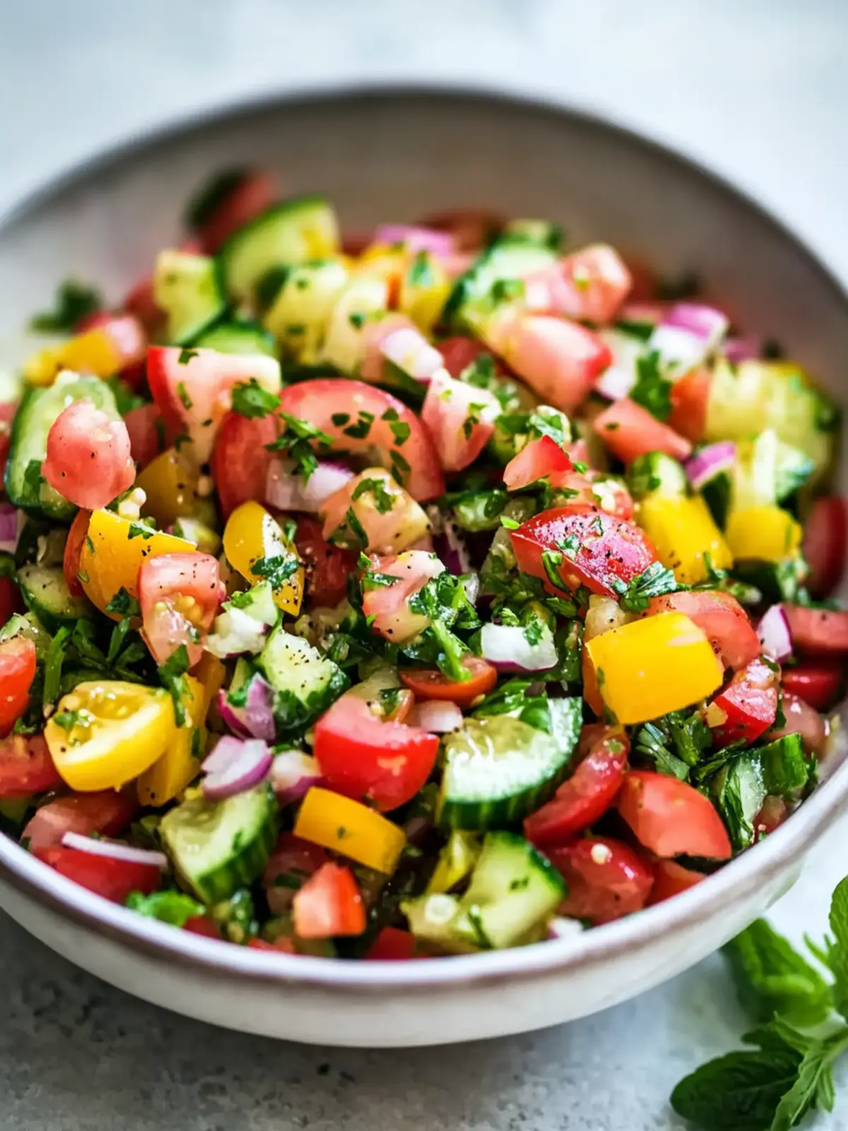 Simple and Fresh Israeli Summer Salad