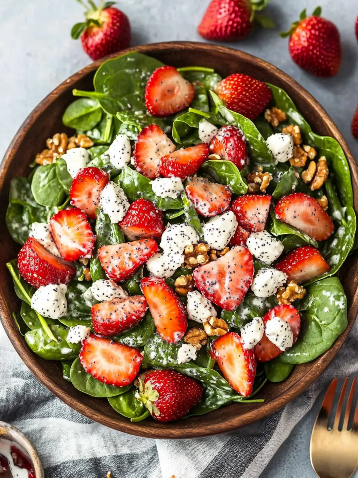 Strawberry Spinach Salad with Poppyseed Dressing