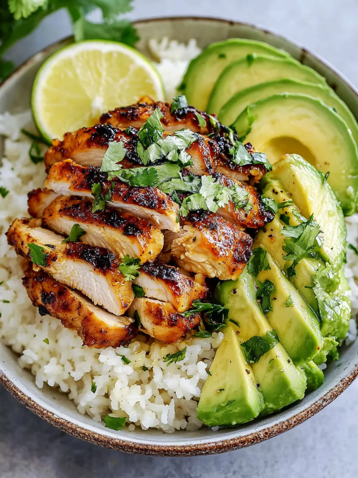 Zesty Honey Lime Chicken & Avocado Rice Delight
