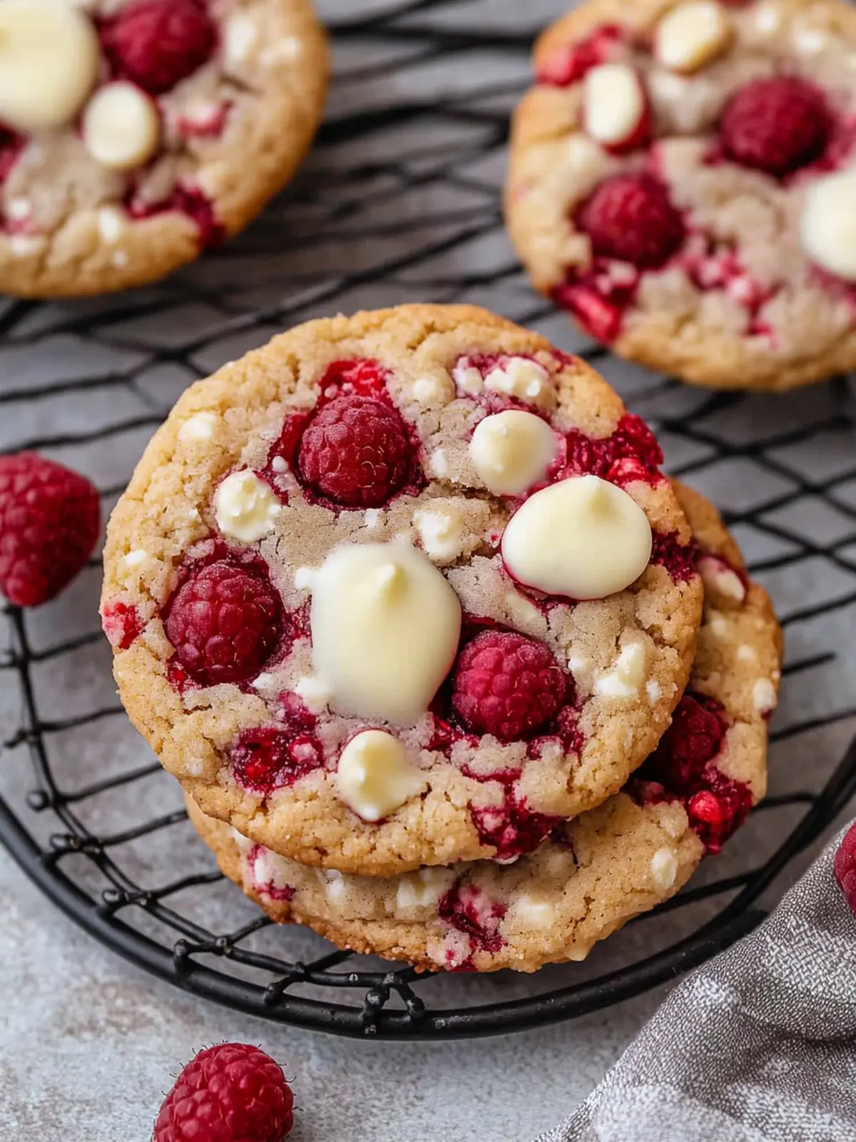 White Chocolate Raspberry Cookies