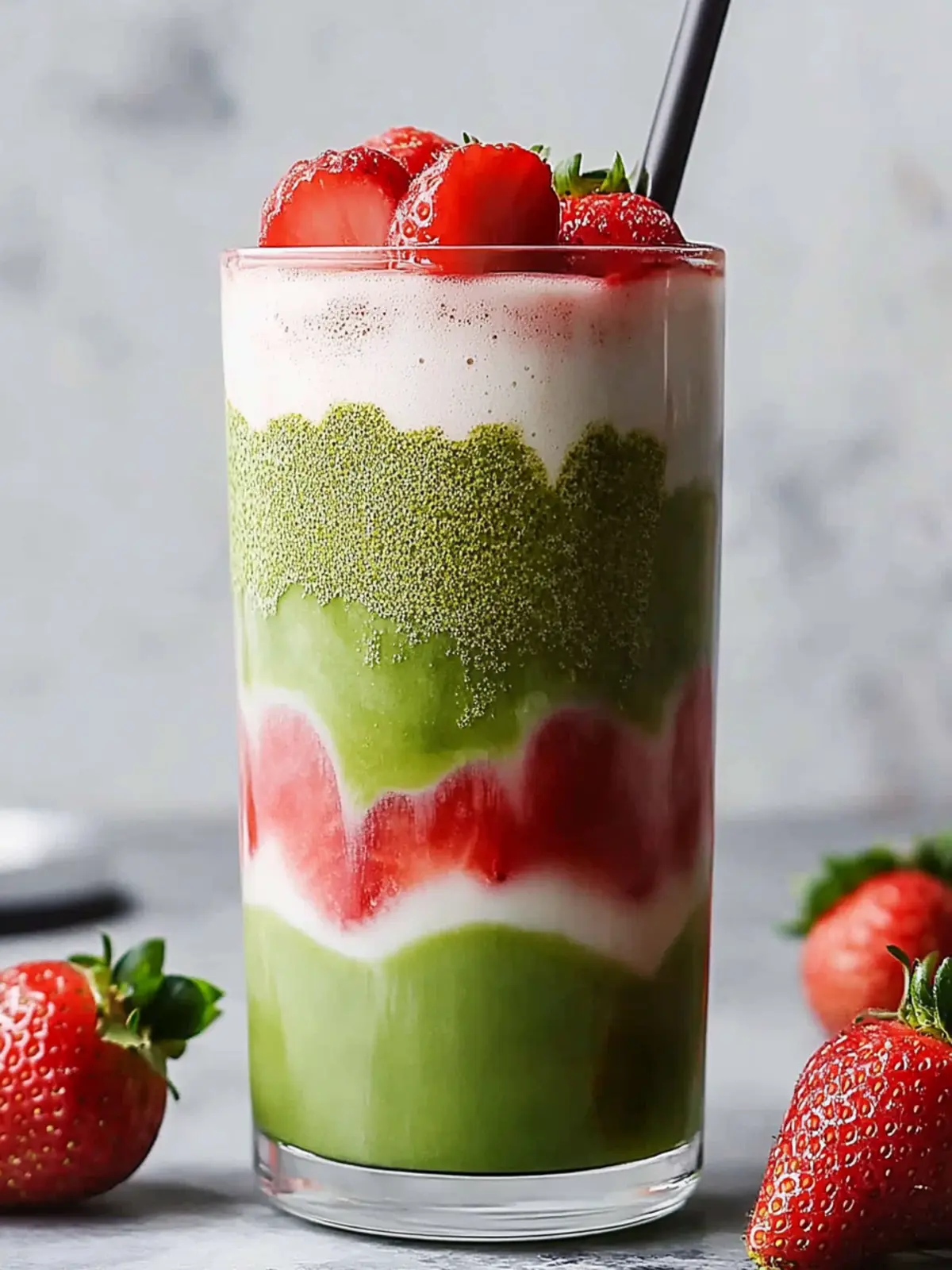 Strawberry Matcha Latte