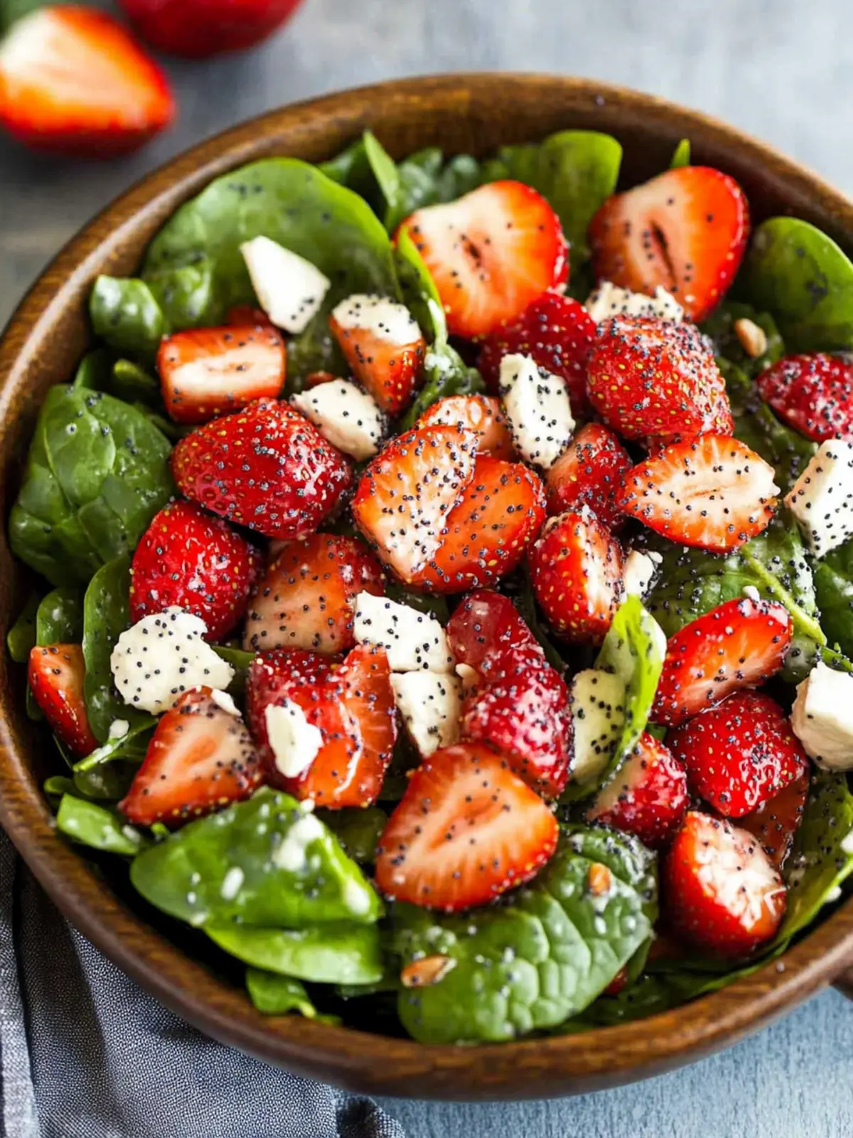 Strawberry Spinach Salad with Poppyseed Dressing