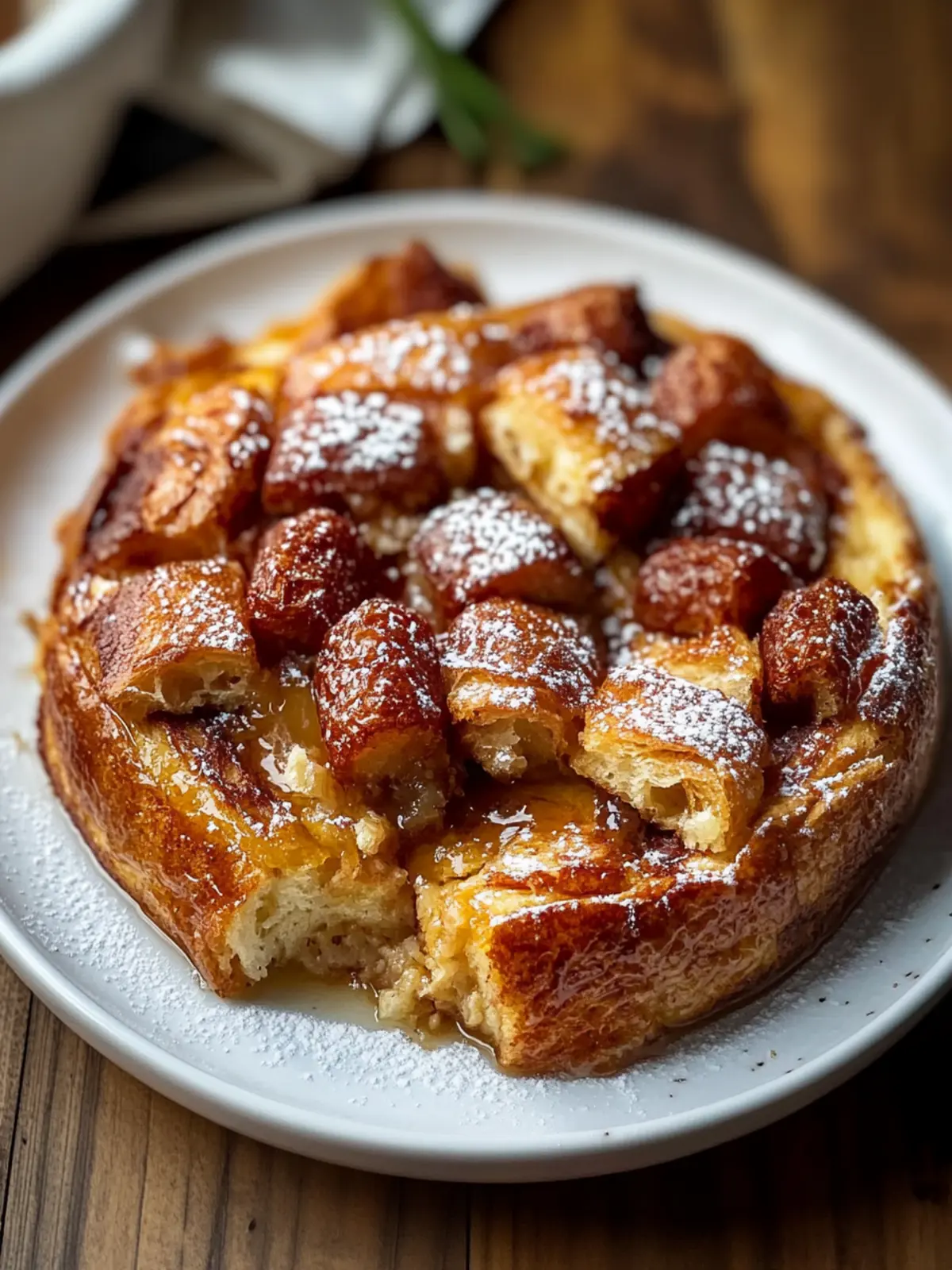 Croissant french toast casserole