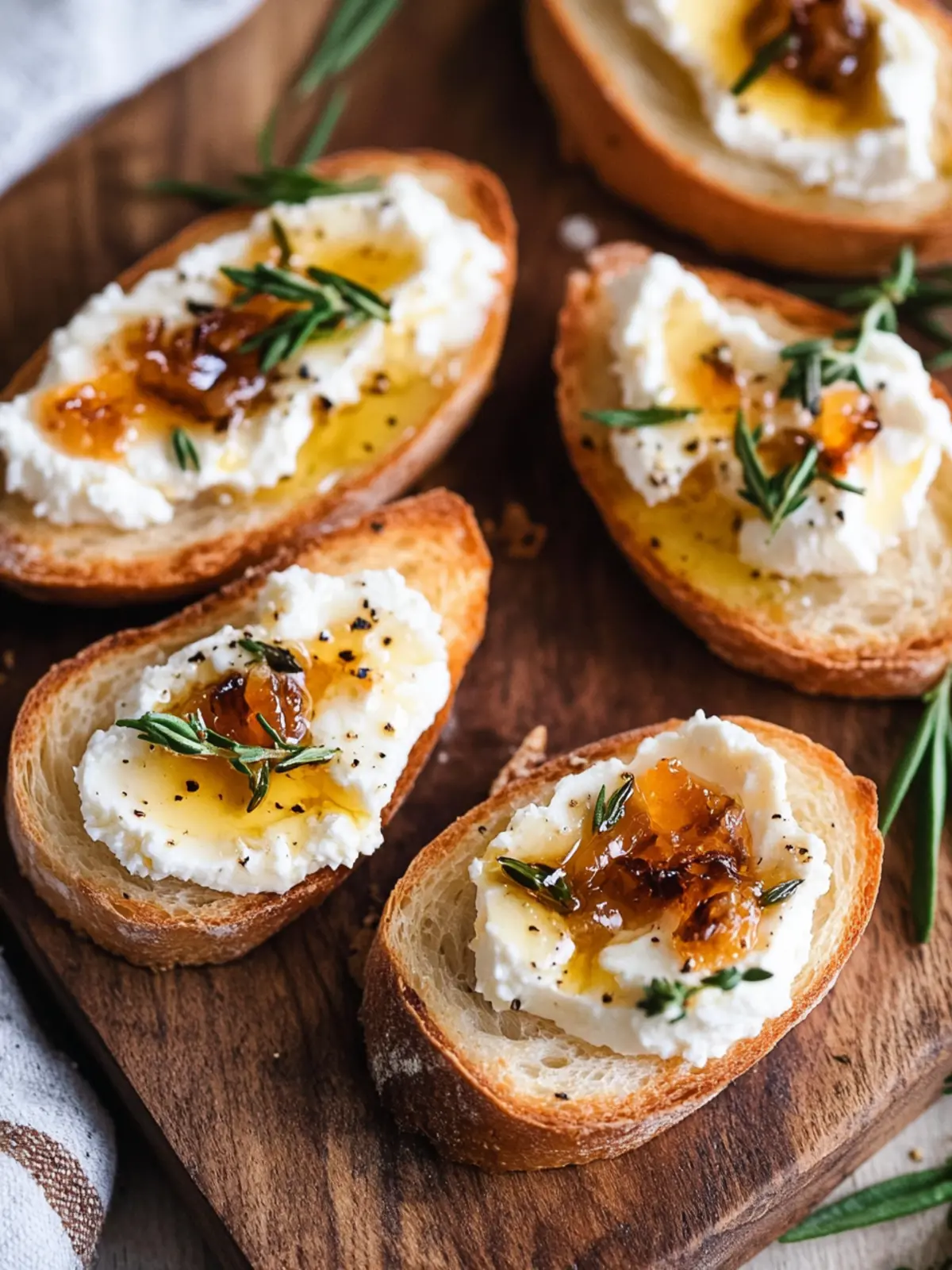 Whipped Feta & Hot Honey Crostini