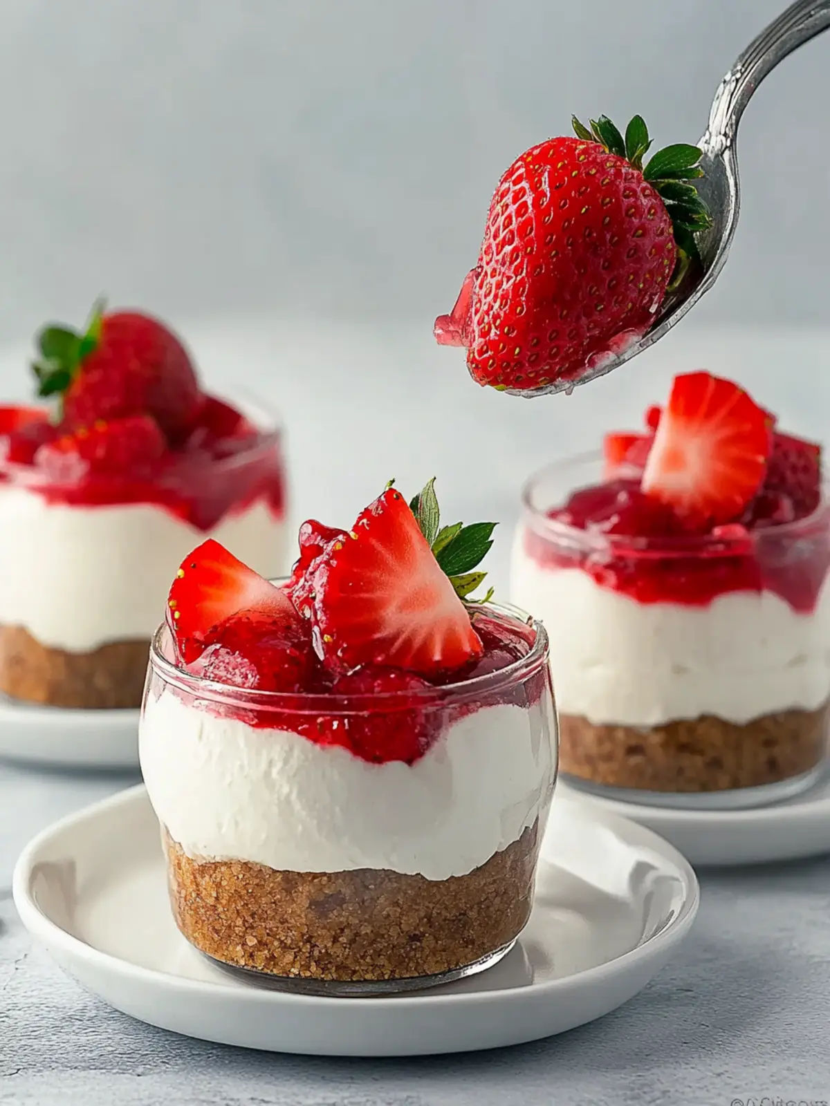 No-Bake Strawberry Cheesecake Cups