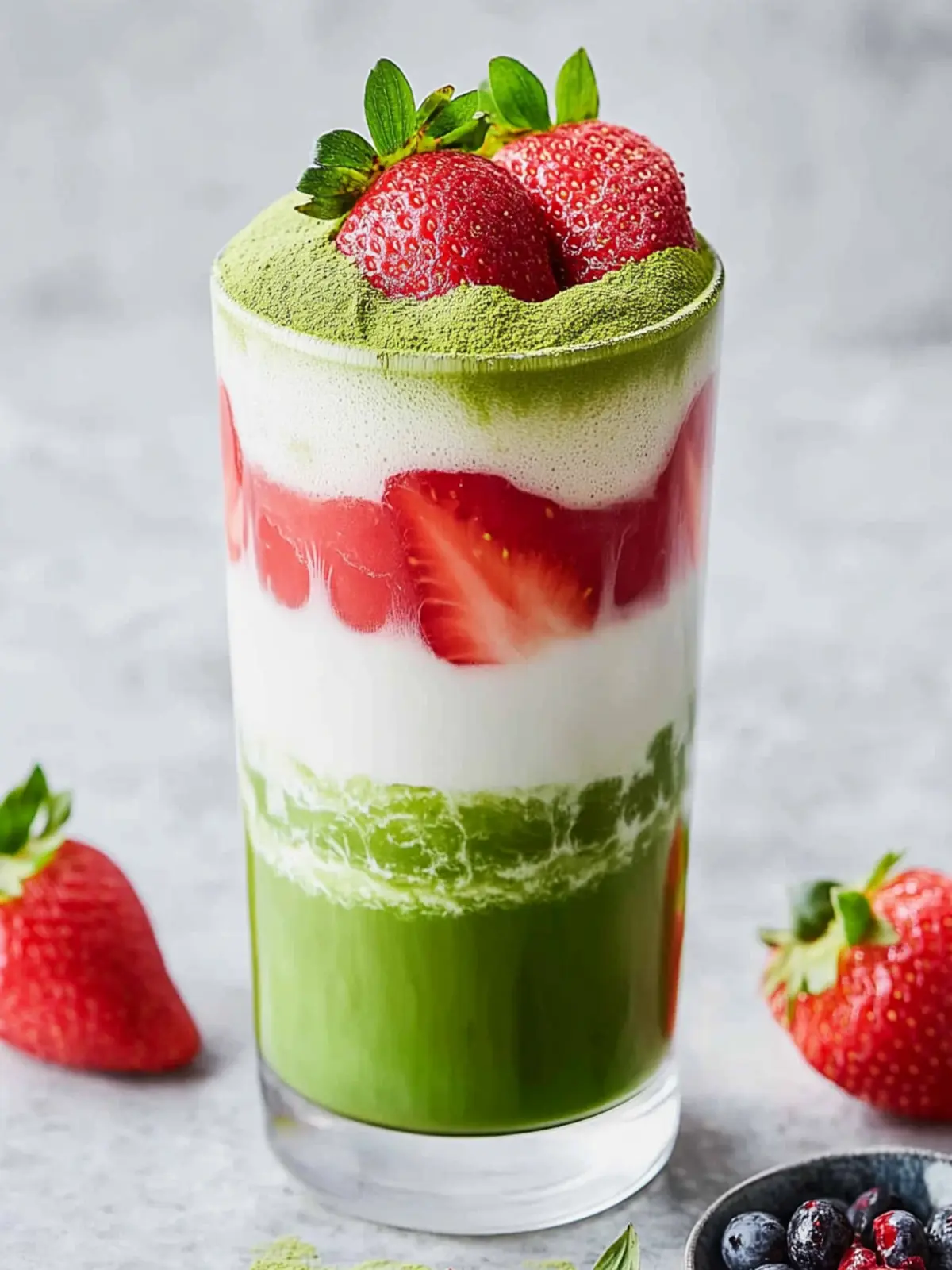 Refreshing Strawberry Matcha Latte for a Chill Boost
