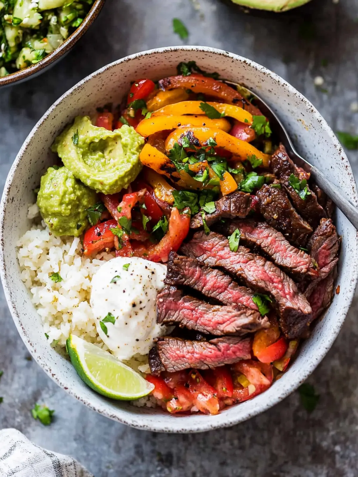Low Carb Steak Fajita Bowl Recipe