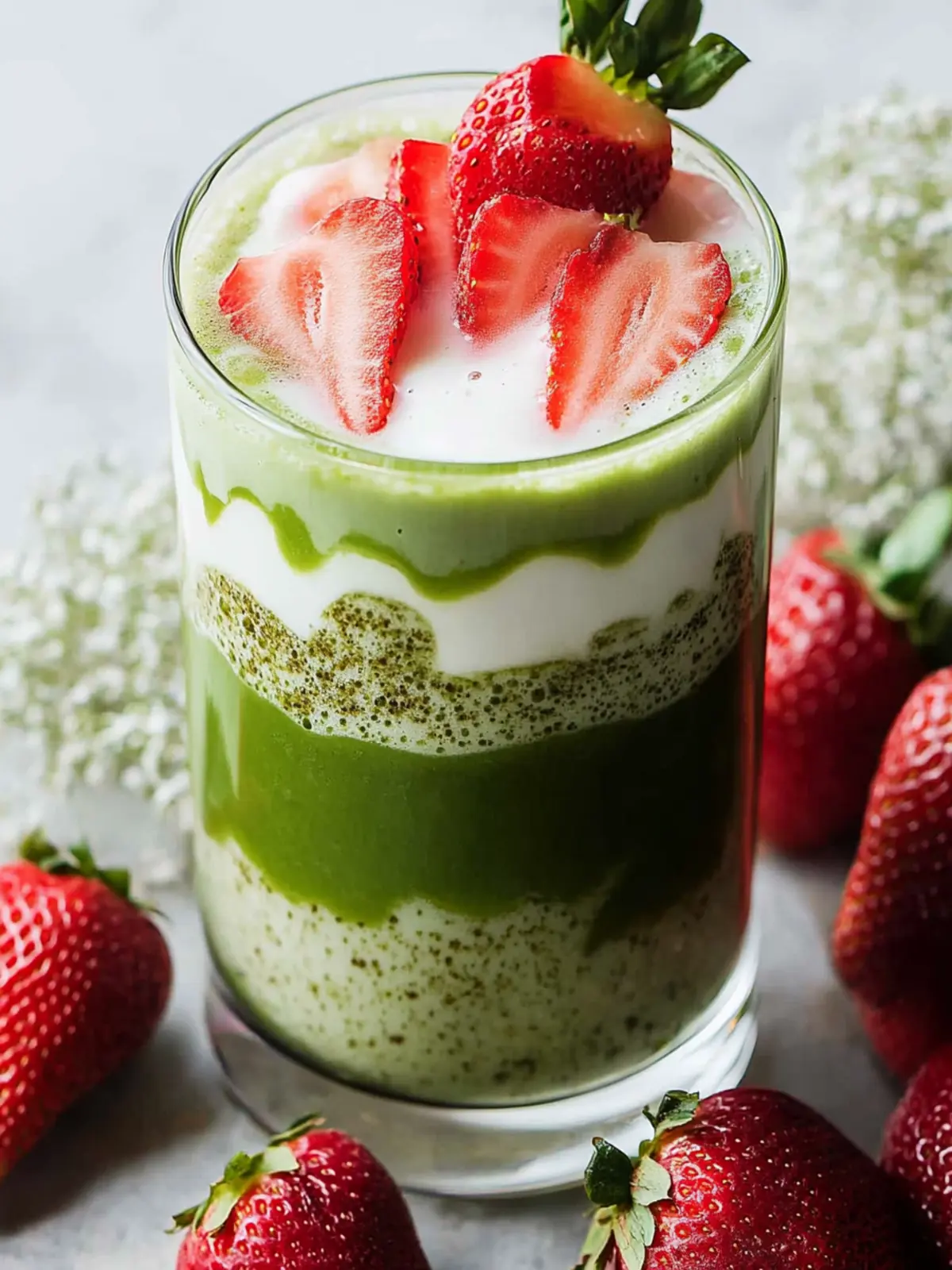 Strawberry Matcha Latte