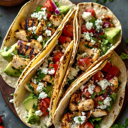 Grilled Mediterranean Chicken Tacos