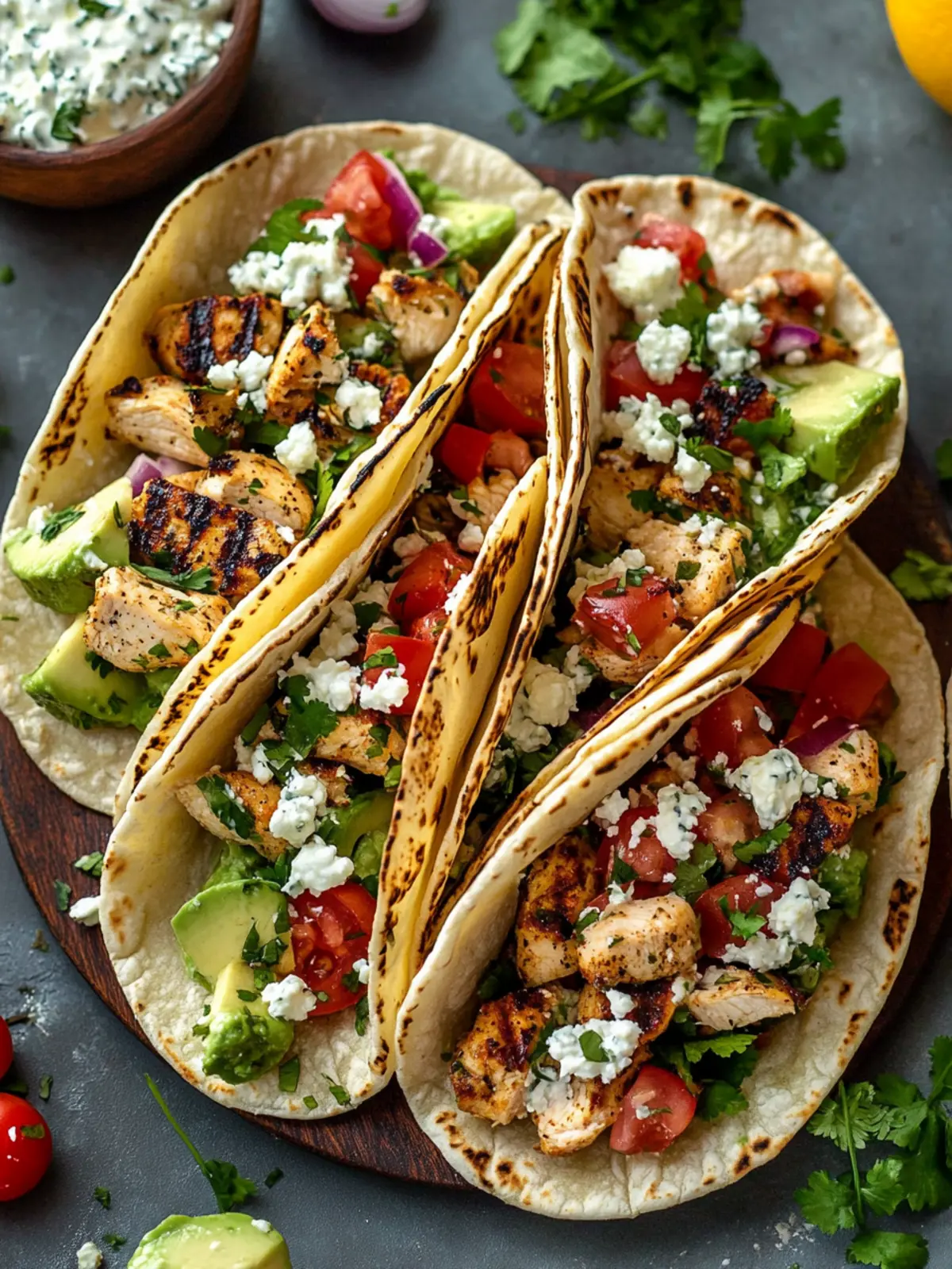 Savor Grilled Mediterranean Chicken Tacos for a Flavor Boost