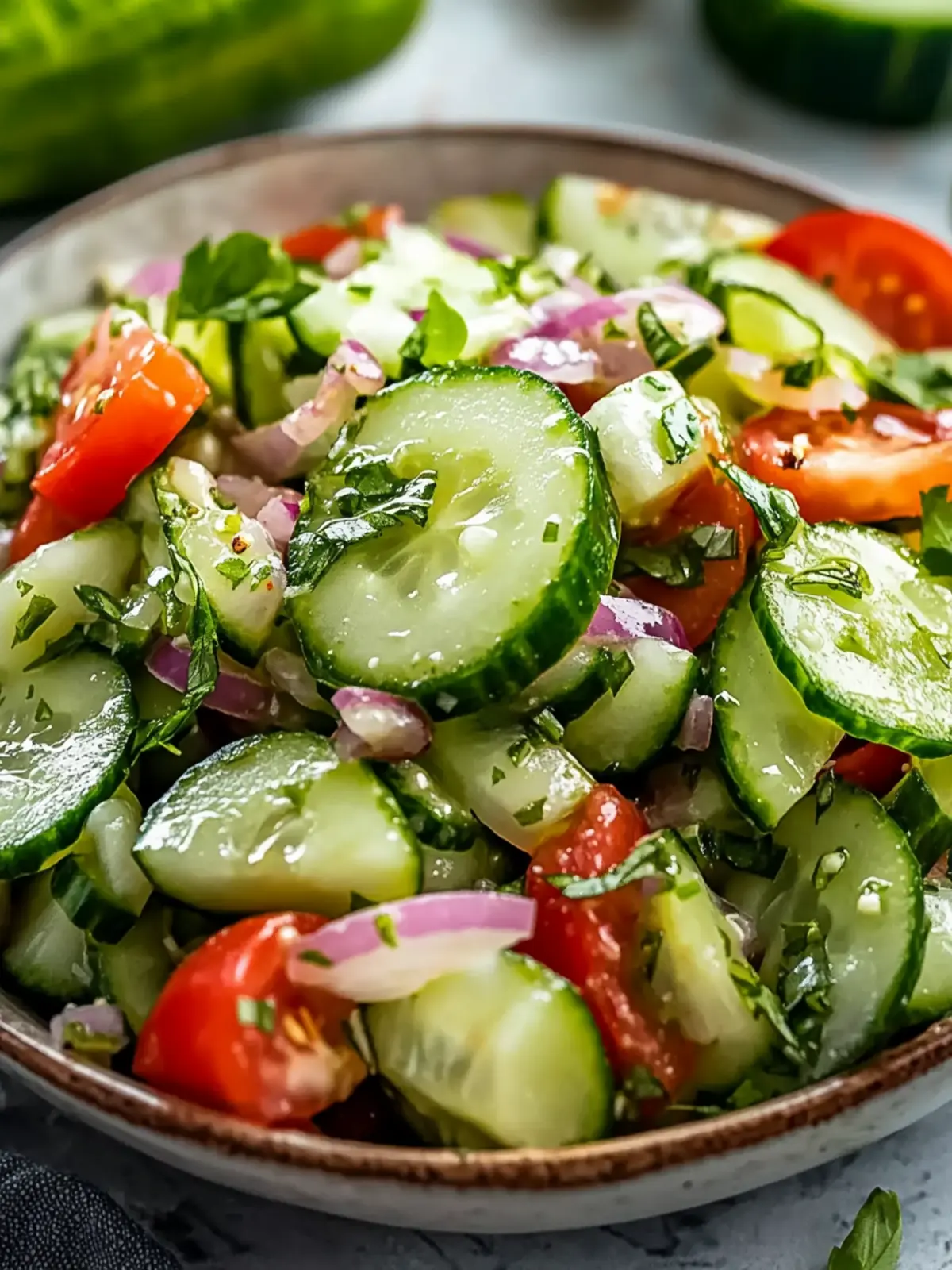 Deliciously Refreshing Italian Cucumber Salad to Brighten Your Day