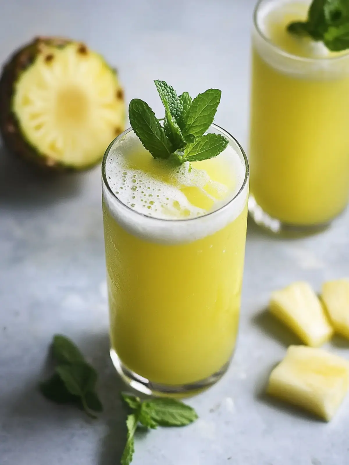 Pineapple Mint Agua Fresca