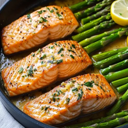 One-Pan Lemon Garlic Butter Salmon & Asparagus