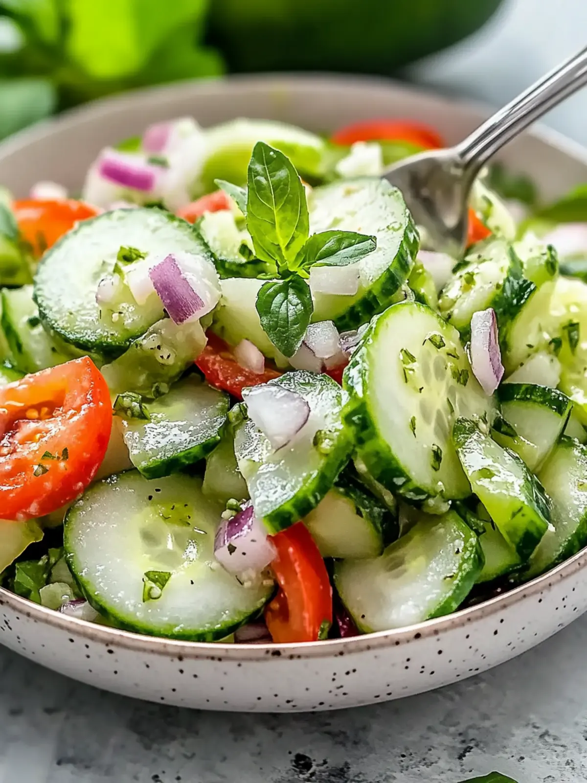 Refreshing Italian Cucumber Salad