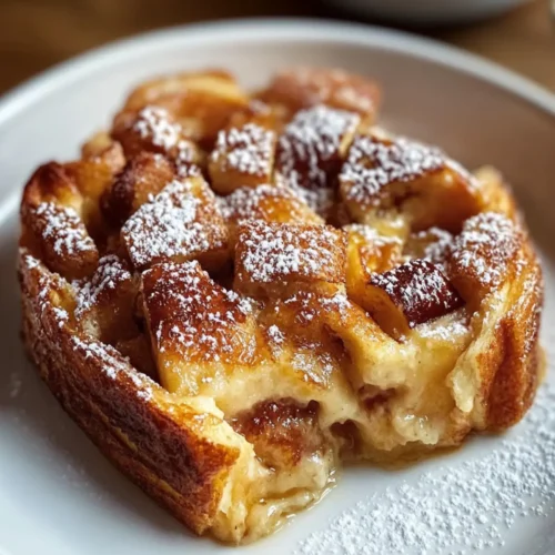 Croissant french toast casserole