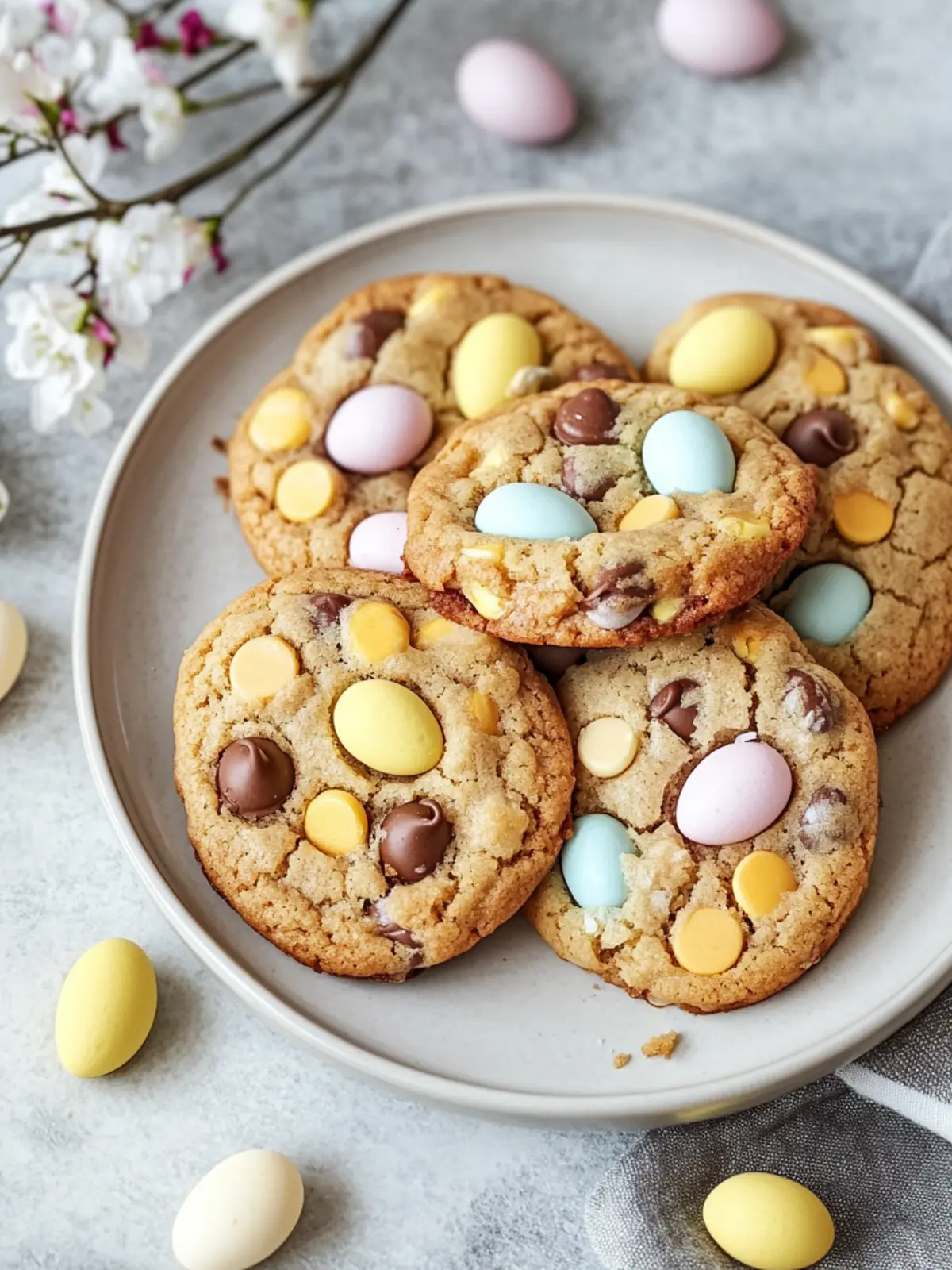 Tasty Easter Mini Egg Chocolate Chip Cookies