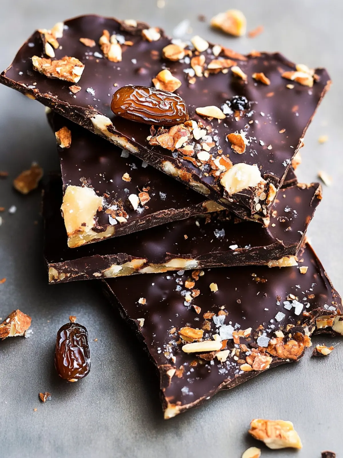 Chocolate Date Bark (Healthy Dessert)