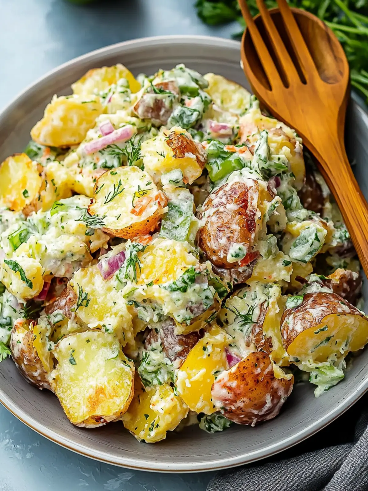 Crispy Smashed Potato Salad
