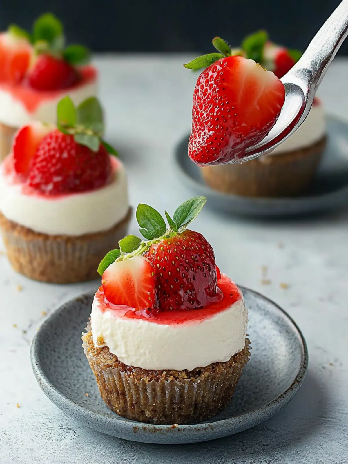 No-Bake Strawberry Cheesecake Cups