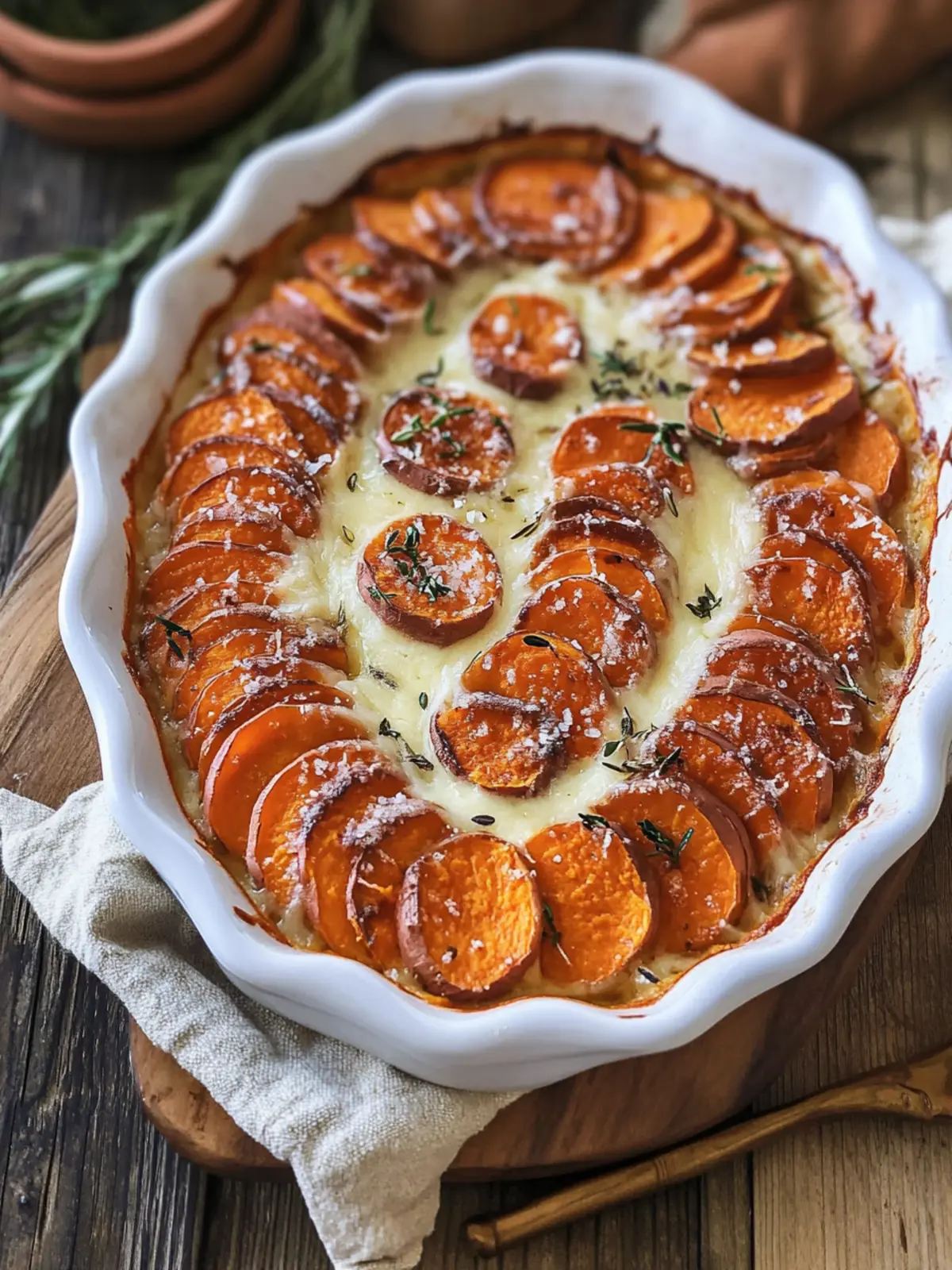 Best Scalloped Sweet Potatoes with Toasted Marshmallow Bliss