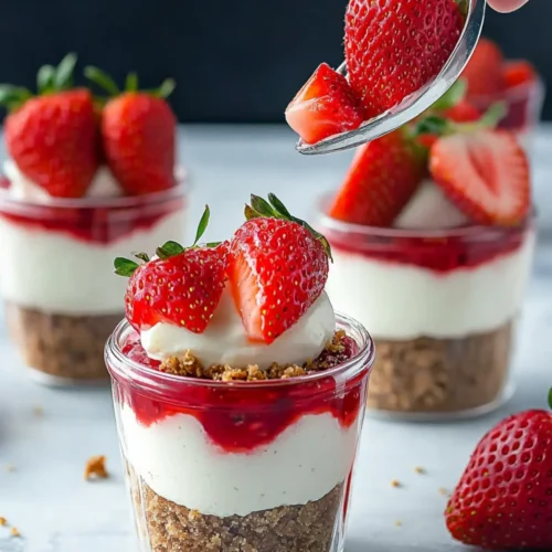 No-Bake Strawberry Cheesecake Cups