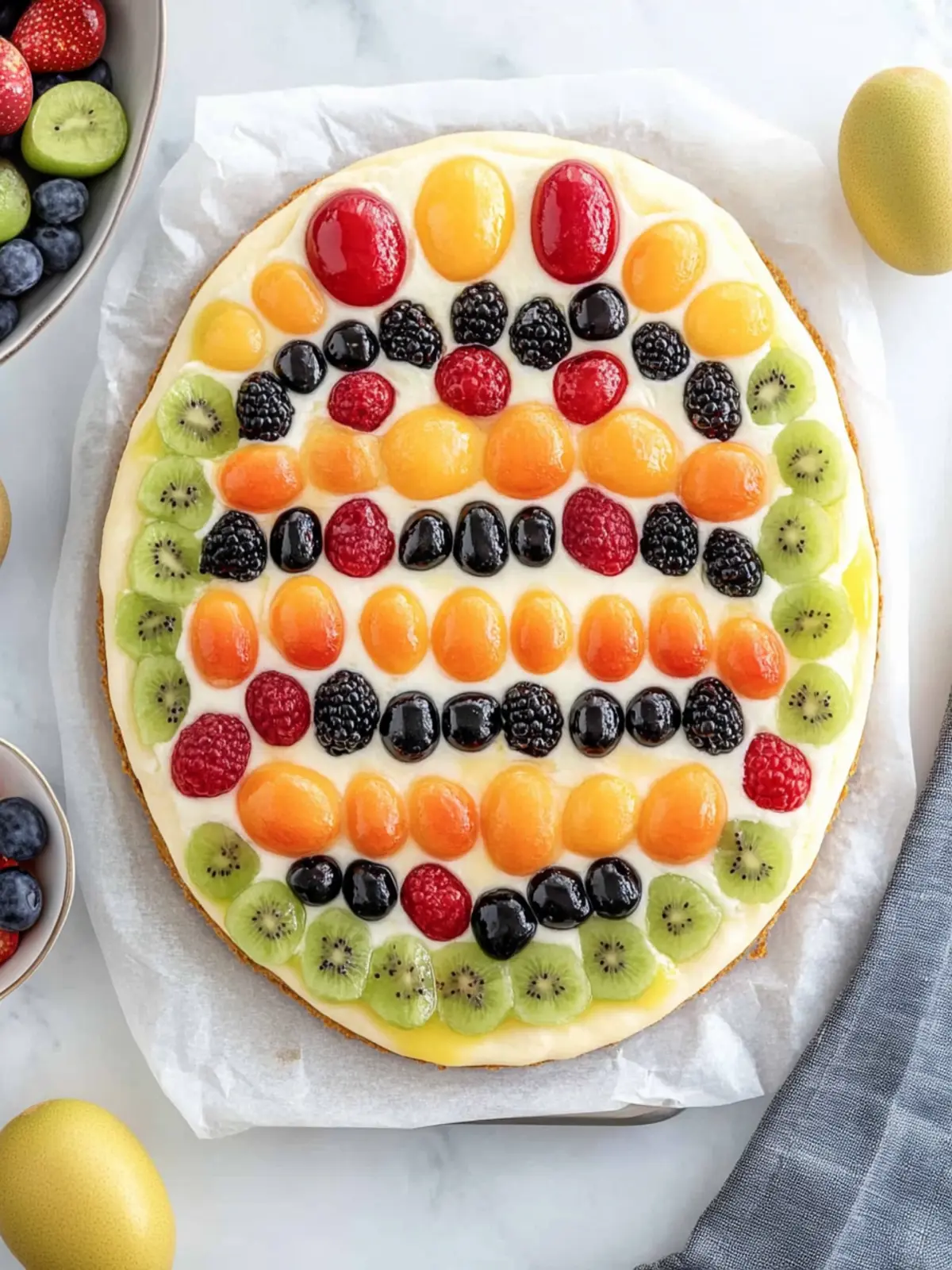 Easter Egg Fruit Pizza
