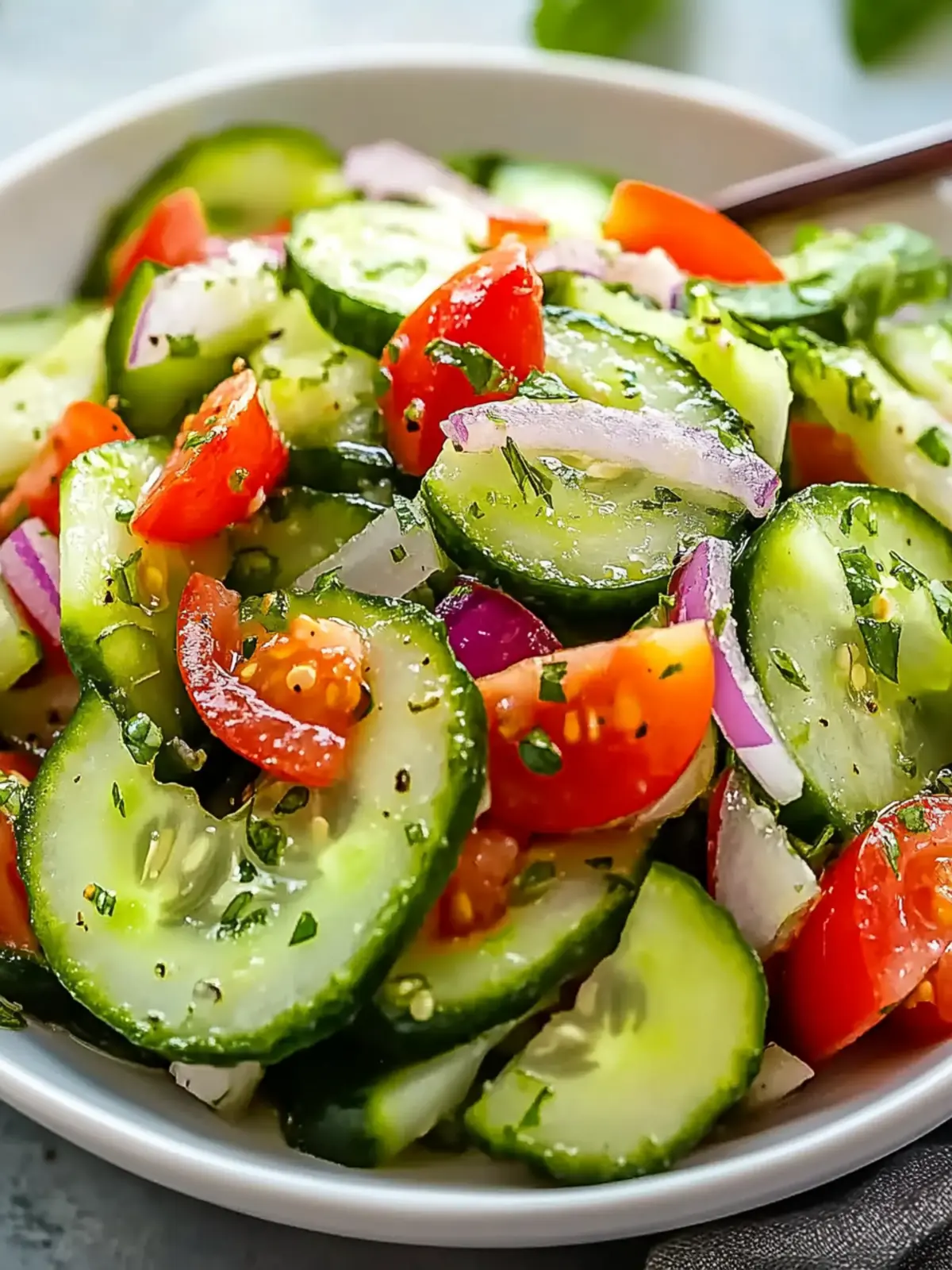 Refreshing Italian Cucumber Salad
