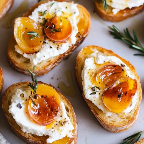 Whipped Feta & Hot Honey Crostini