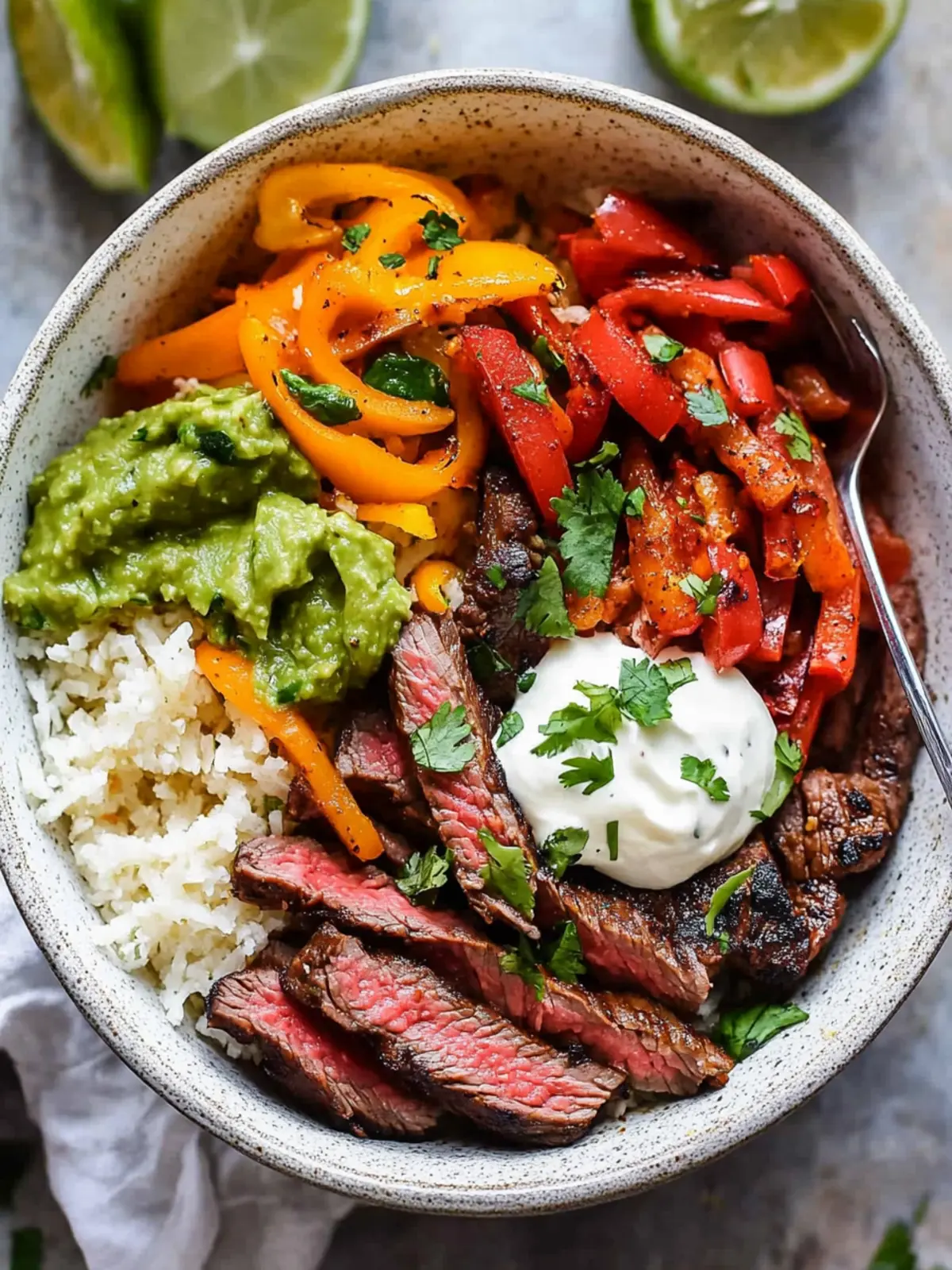 Low Carb Steak Fajita Bowl Recipe
